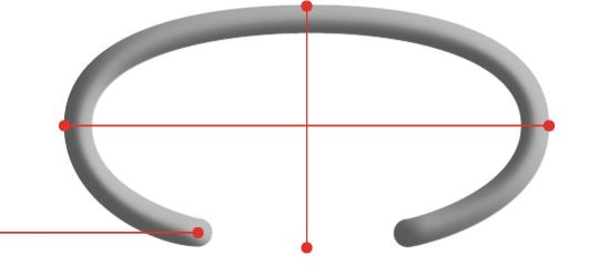 Silhouette of open RT23 hog ring staple