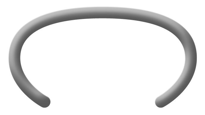Silhouette of TYPE C hog ring staple