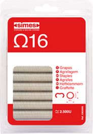 Blister pack &Omega;16 galvanized steel - 2,500 hog ring staples APROX.