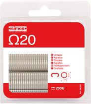 Blister pack &Omega;20 galvanized steel - 200 hog ring staples APROX.