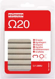 Blister pack &Omega;20 galvanized steel - 1,000 hog ring staples APROX.