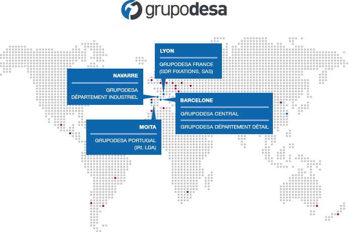 Pr&eacute;sence de GRUPODESA dans le monde entier