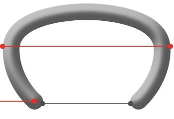 Dimensiones grapa anillada CL25 abierta