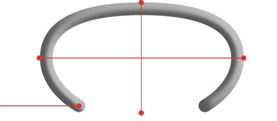 Dimensiones grapa anillada CL50 abierta