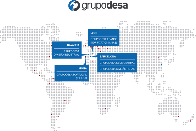 Presen&ccedil;a do GRUPODESA no mundo
