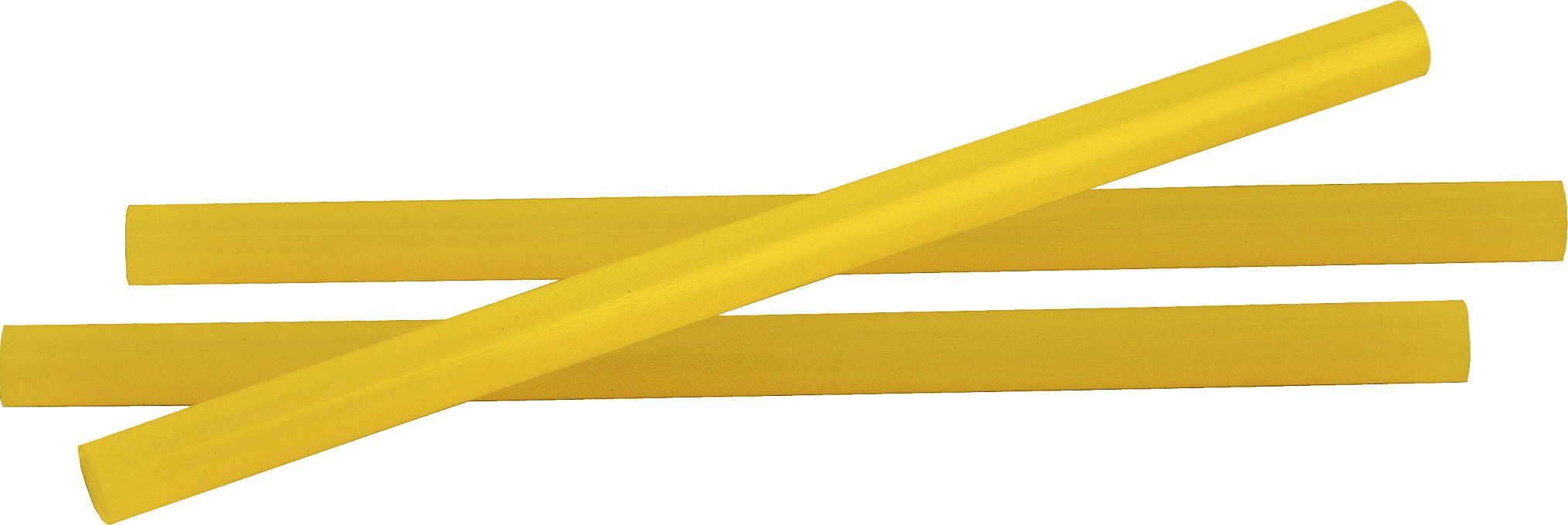 Hot melt adhesive sticks in Amber.