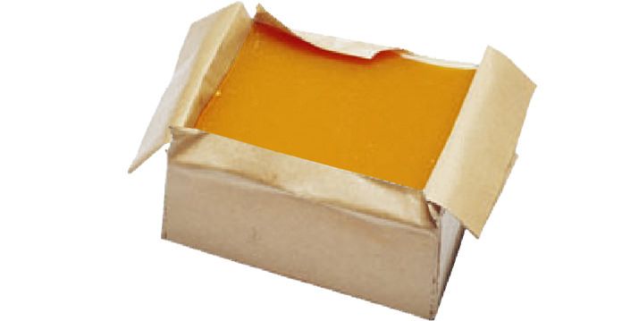 Hot melt adhesive cubes for swirl in Amber