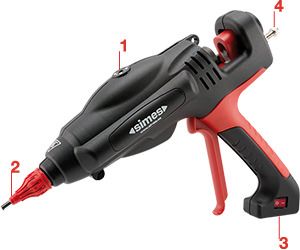 simHM12 HD 400 W Glue gun characteristics