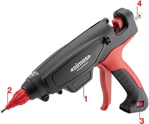 simHM12 I 300 W Glue gun characteristics