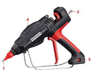 Caract&eacute;ristiques du pistolet &agrave; colle simHM18 HD 600 W T205
