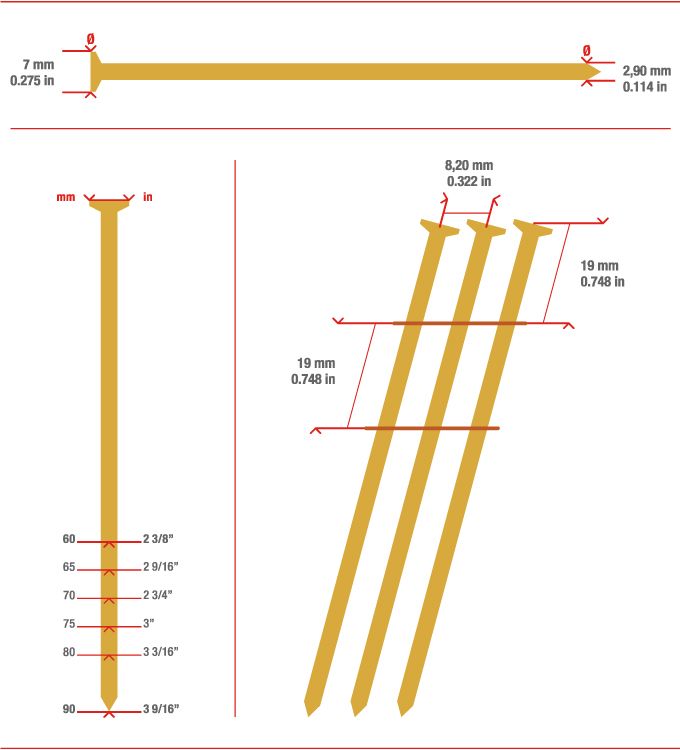 Mesures pointe en rouleau Coil 2,9